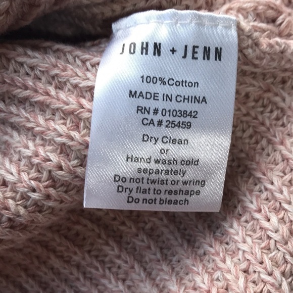 JOHN + Jenn pink knit sweater with weave laced in the back Small - Picture 10 of 12